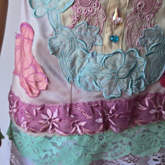 Pink Rose Boudoir Blouse | Roselani Jasmin | Size Small - Medium - Picture 5 of 10